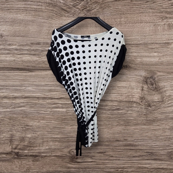 ⭐️Marks & Spencer Polka Dot Top with Side Tie  Size 14 - Picture 1 of 4